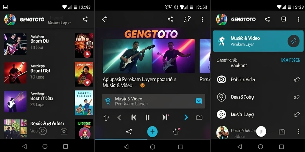 Antarmuka aplikasi GENGTOTO saat merekam layar dengan fitur lengkap.