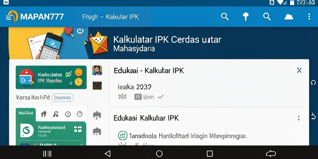 Tampilan antarmuka MAPAN777 yang intuitif dan mudah digunakan.