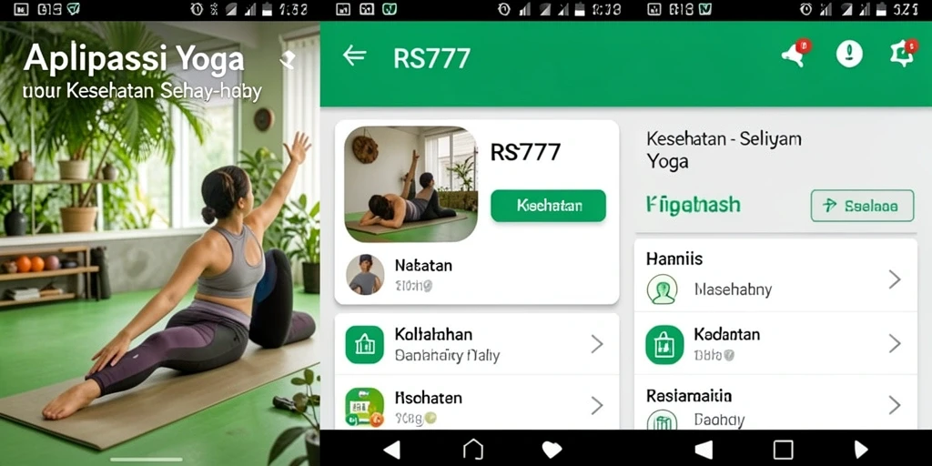 Tampilan antarmuka aplikasi Yoga RS777 yang mudah digunakan.
