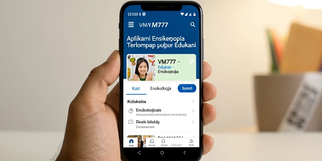 Tampilan antarmuka aplikasi VM777 yang informatif dan mudah dinavigasi.