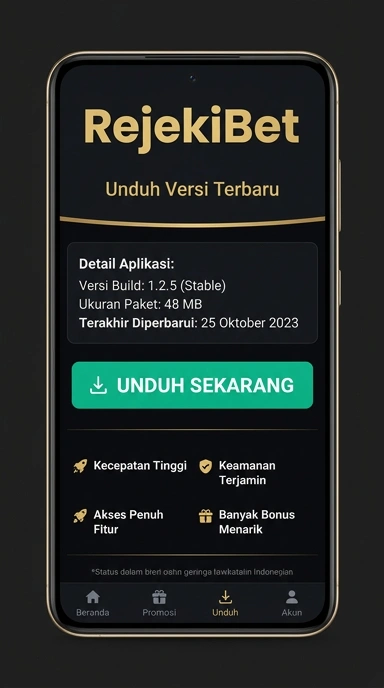 Tampilan halaman APK rejekibet