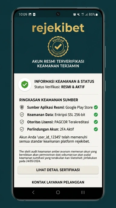 Tampilan kanal resmi rejekibet